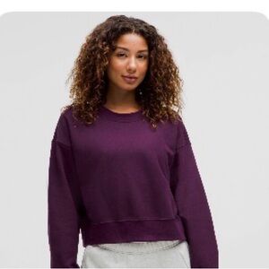 lululemon athletica Purple Cropped Crew Sweater